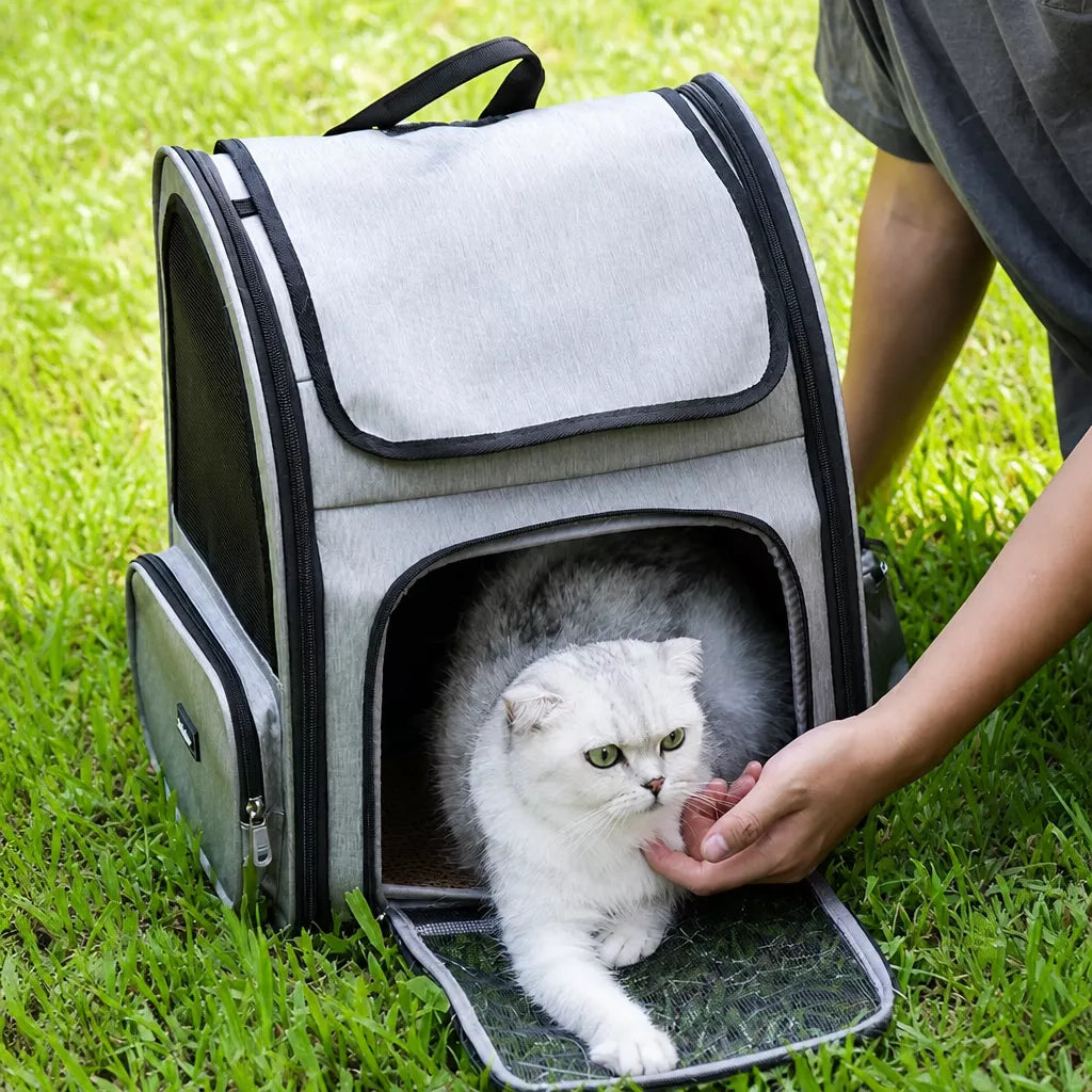 Large Breathable Pet Carrier Backpack for Dogs and Cats