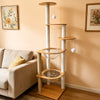 Multi-Level Solid Wood Cat Tree with Scratching Post