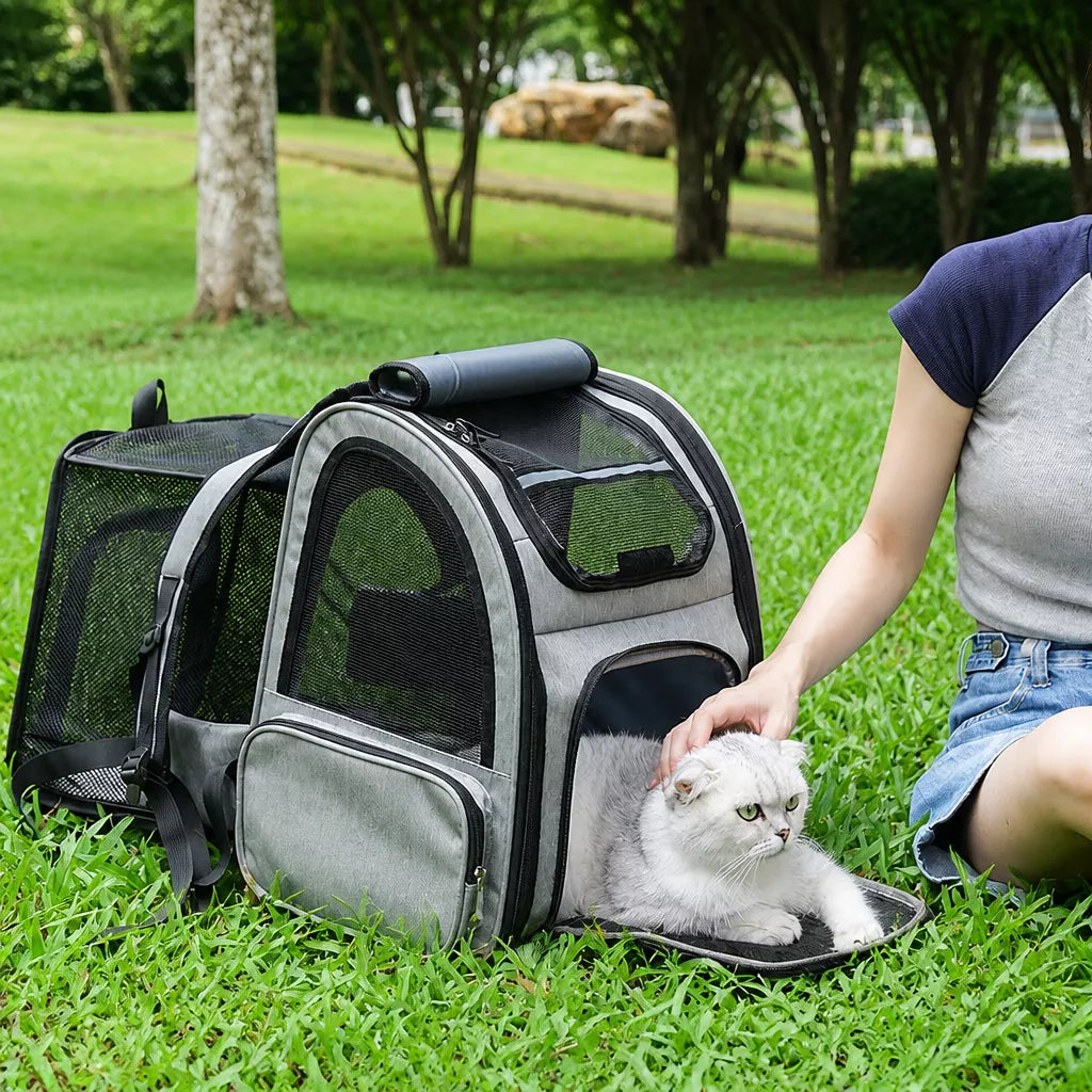 Large Breathable Pet Carrier Backpack for Dogs and Cats