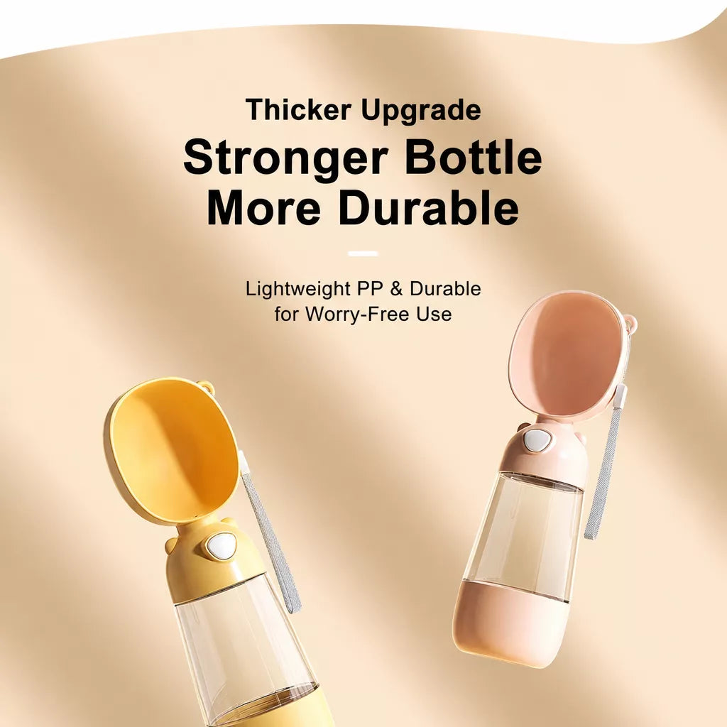 Portable Dog Water Bottle with Built-In Drinking Cup for Walks