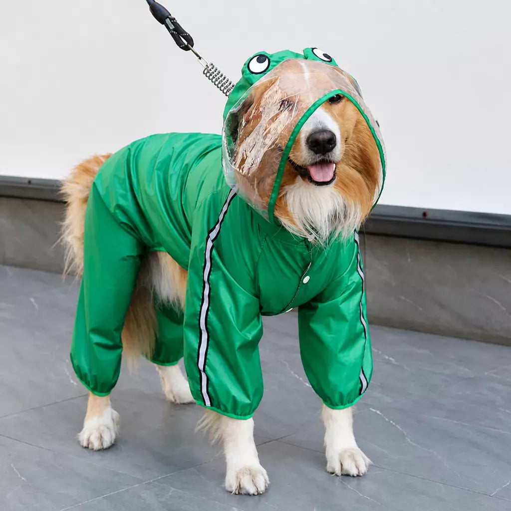 Full-Coverage Four-Leg Waterproof Raincoat for Dogs