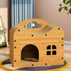 Corrugated Cardboard Cat Scratcher House with Hideaway