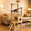 Multi-Level Solid Wood Cat Tree with Scratching Post