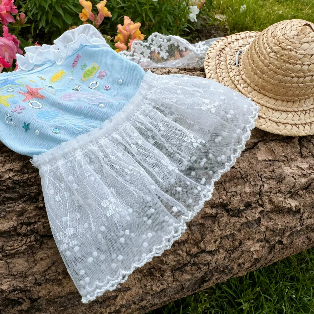 Ocean-Inspired Warm-Weather Tank Top for Cats and Dogs