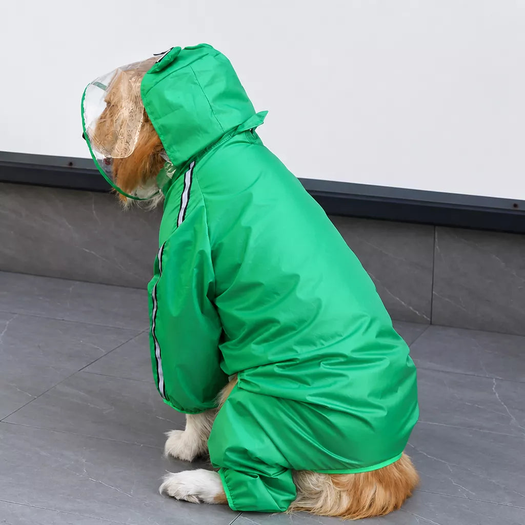 Full-Coverage Four-Leg Waterproof Raincoat for Dogs