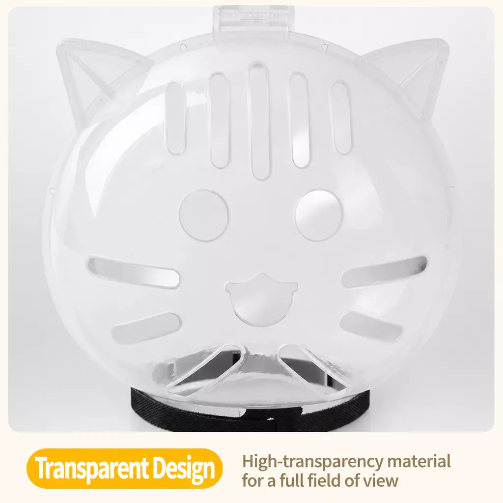 Plastic Recovery Cone for Cats During Grooming and Care