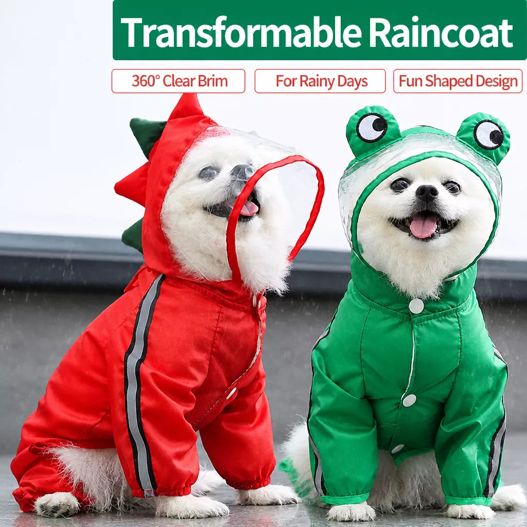 Full-Coverage Four-Leg Waterproof Raincoat for Dogs