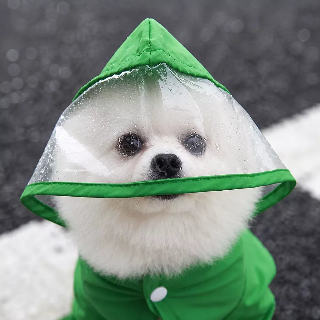 Waterproof Full-Coverage Raincoat with Leg Coverage for Small Dogs
