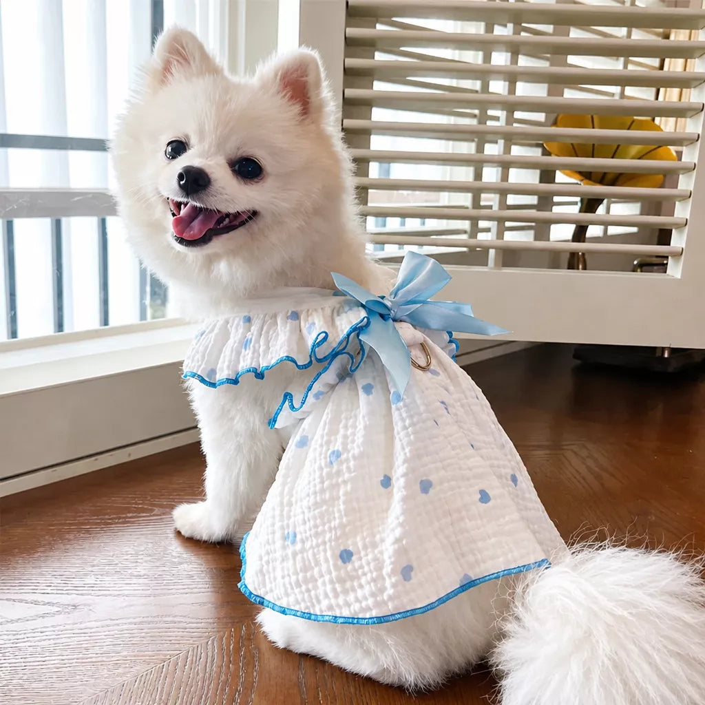 Lightweight Cotton Pet Dress for Small Dogs and Cats
