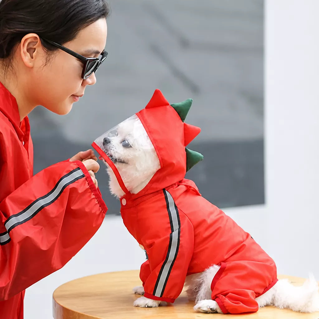 Full-Coverage Four-Leg Waterproof Raincoat for Dogs