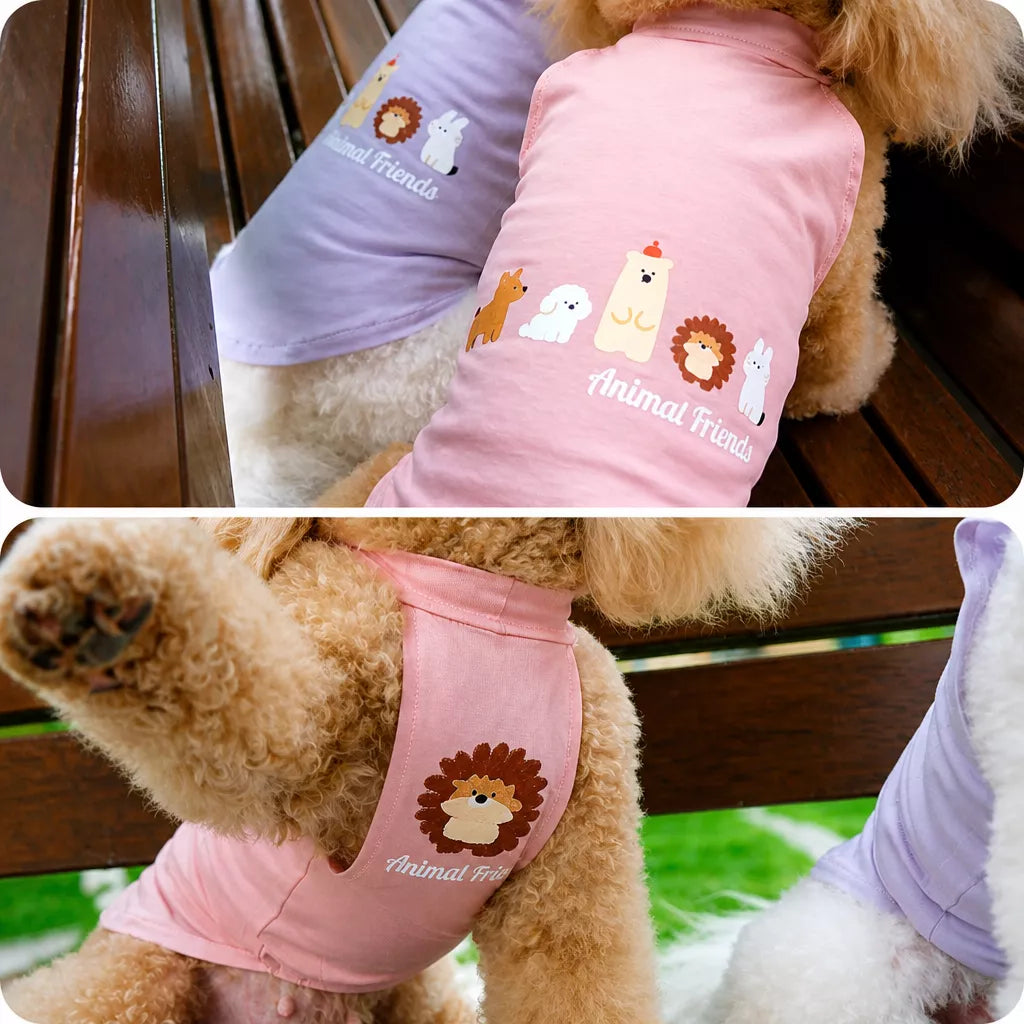 Summer Sleeveless Pet Vest for Dogs and Cats