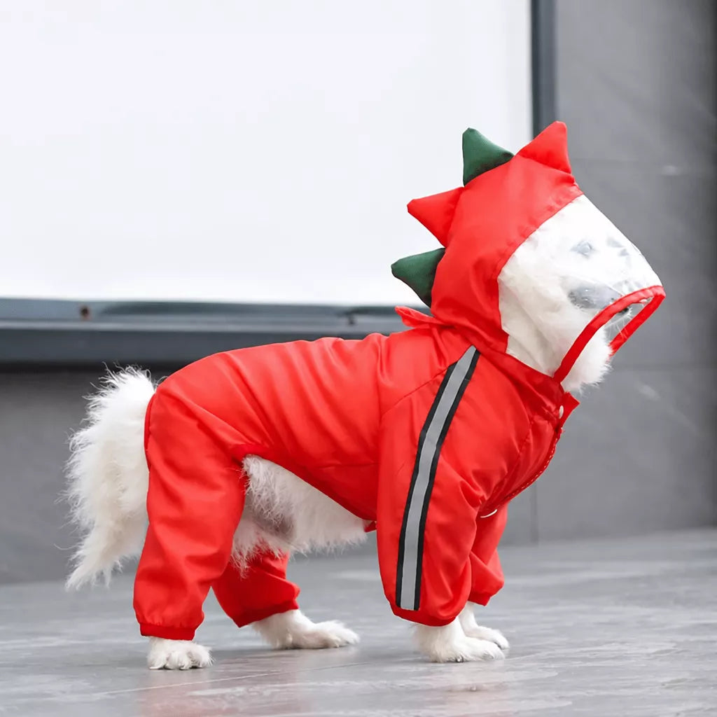 Full-Coverage Four-Leg Waterproof Raincoat for Dogs