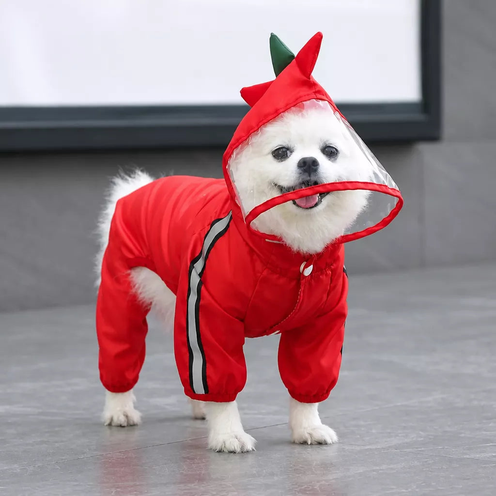 Full-Coverage Four-Leg Waterproof Raincoat for Dogs