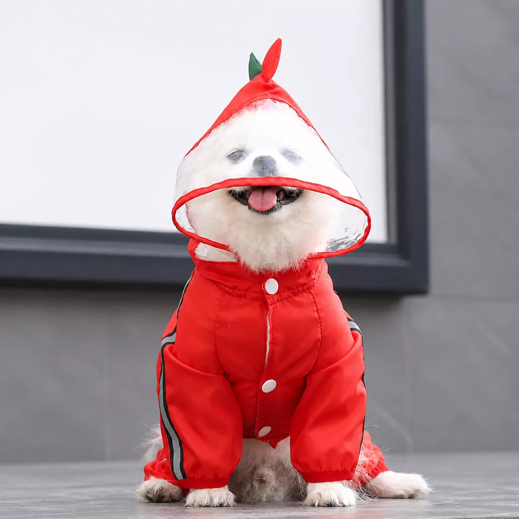 Full-Coverage Four-Leg Waterproof Raincoat for Dogs