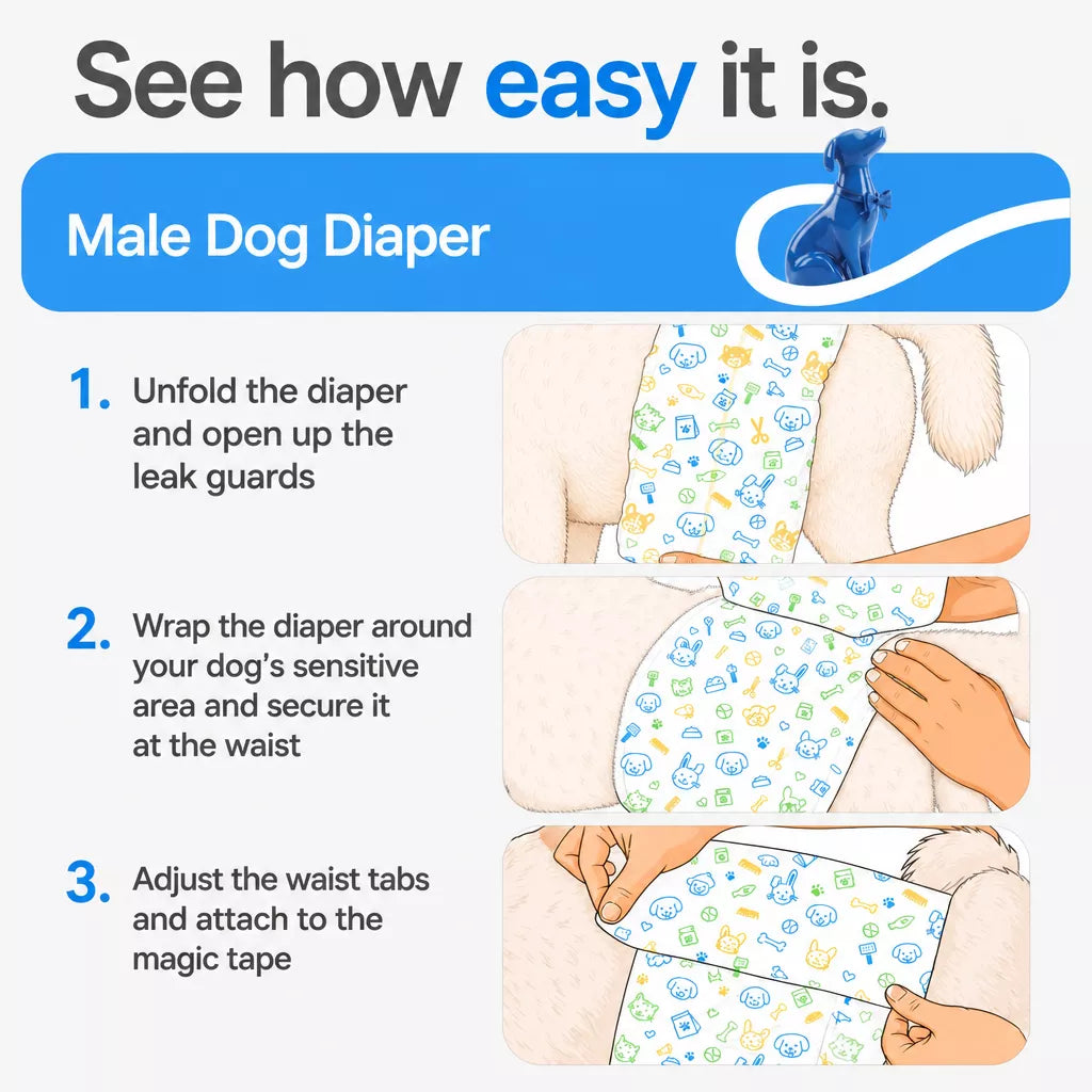 Dog Diaper Pants for Male and Female Dogs