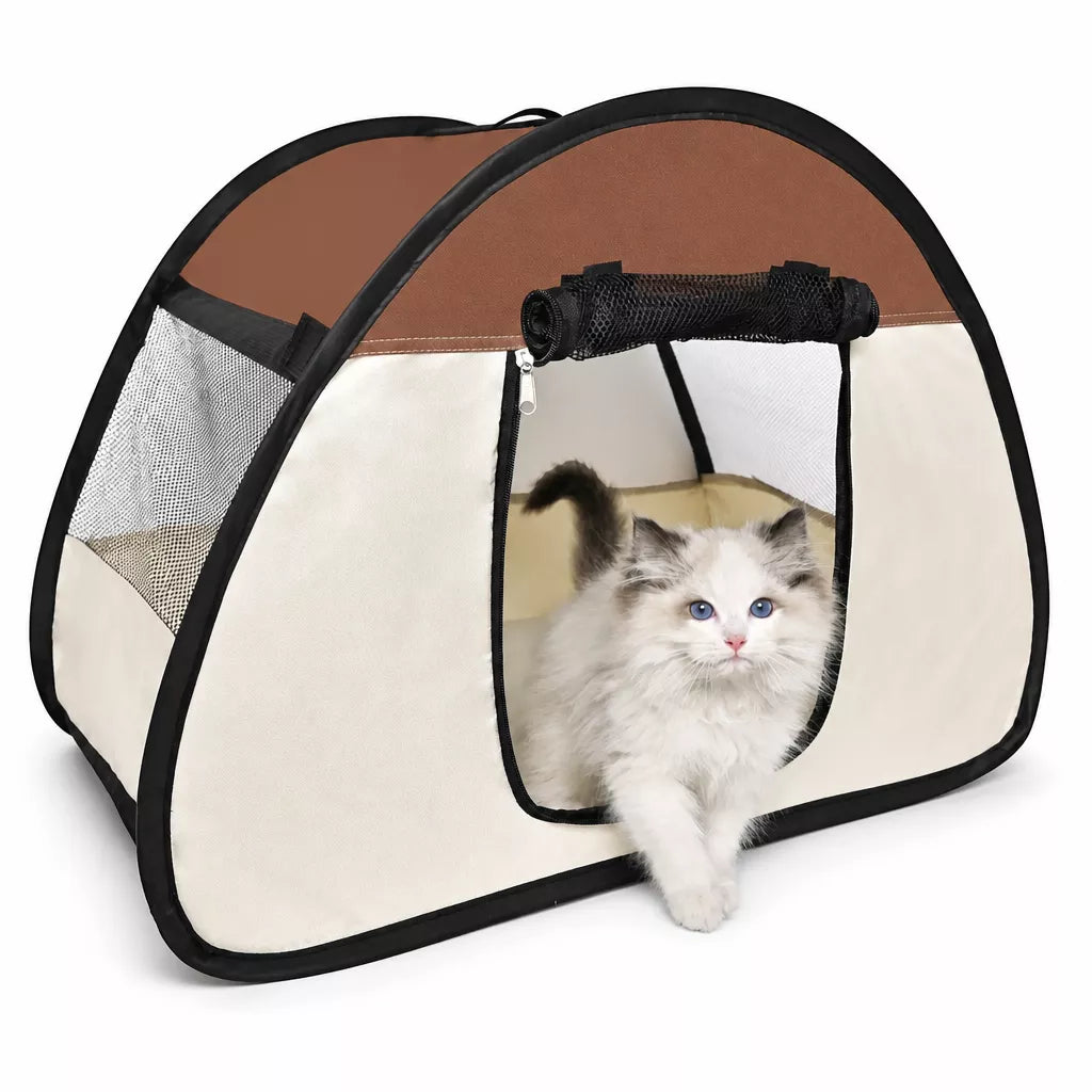 Portable Foldable Pet Tent Bed for Cats and Small Dogs