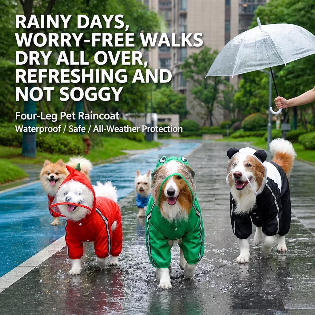 Reflective Waterproof Pet Raincoat