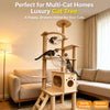 Multi-Level Solid Wood Cat Tree with Scratching Post