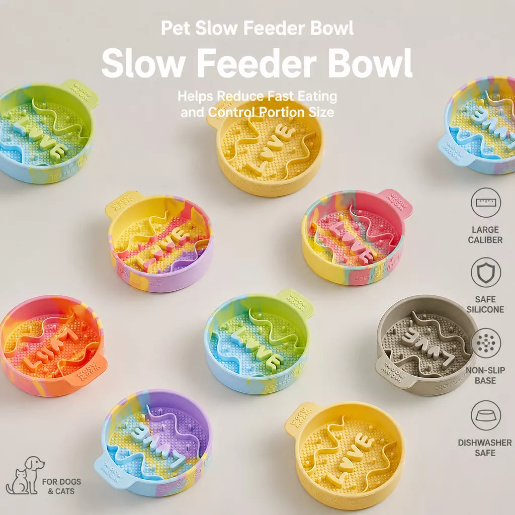 Slow-Feeder Bowl for Dogs and Cats