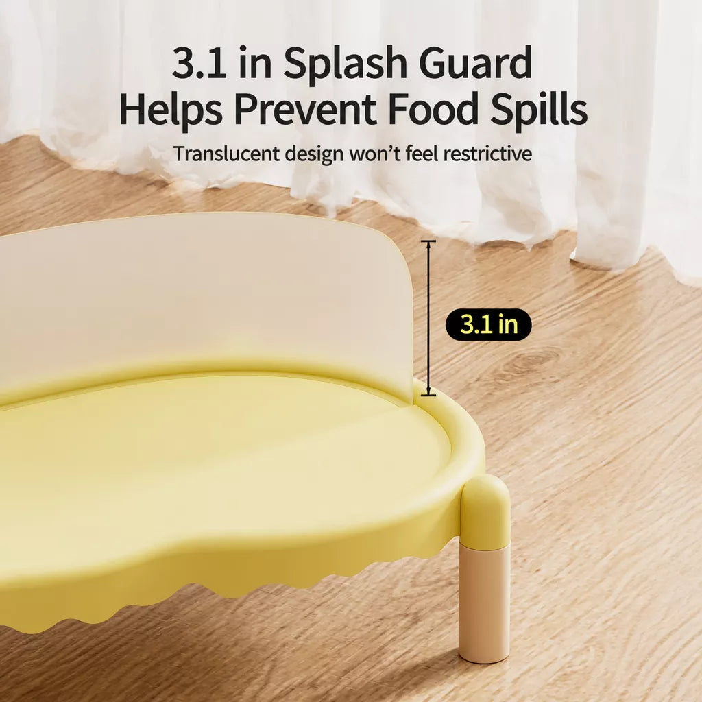 Elevated Ceramic Pet Bowl Set with a Double-Bowl Stand