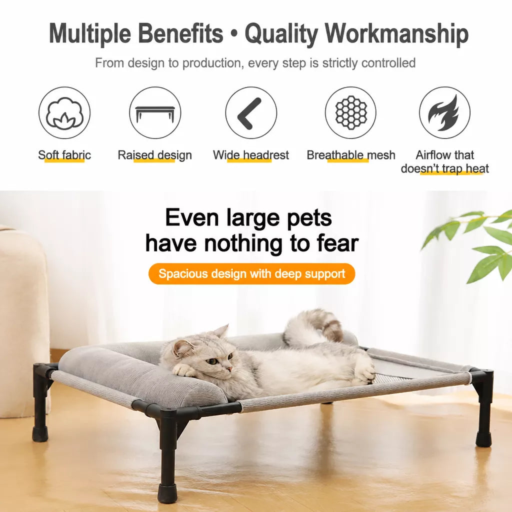 Elevated Pet Cot with Removable, Washable Cover