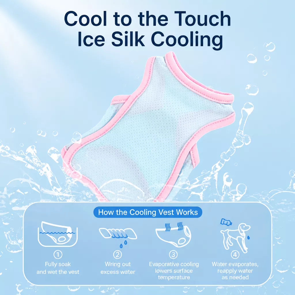 Lightweight Summer Pet Vest for Dogs and Cats
