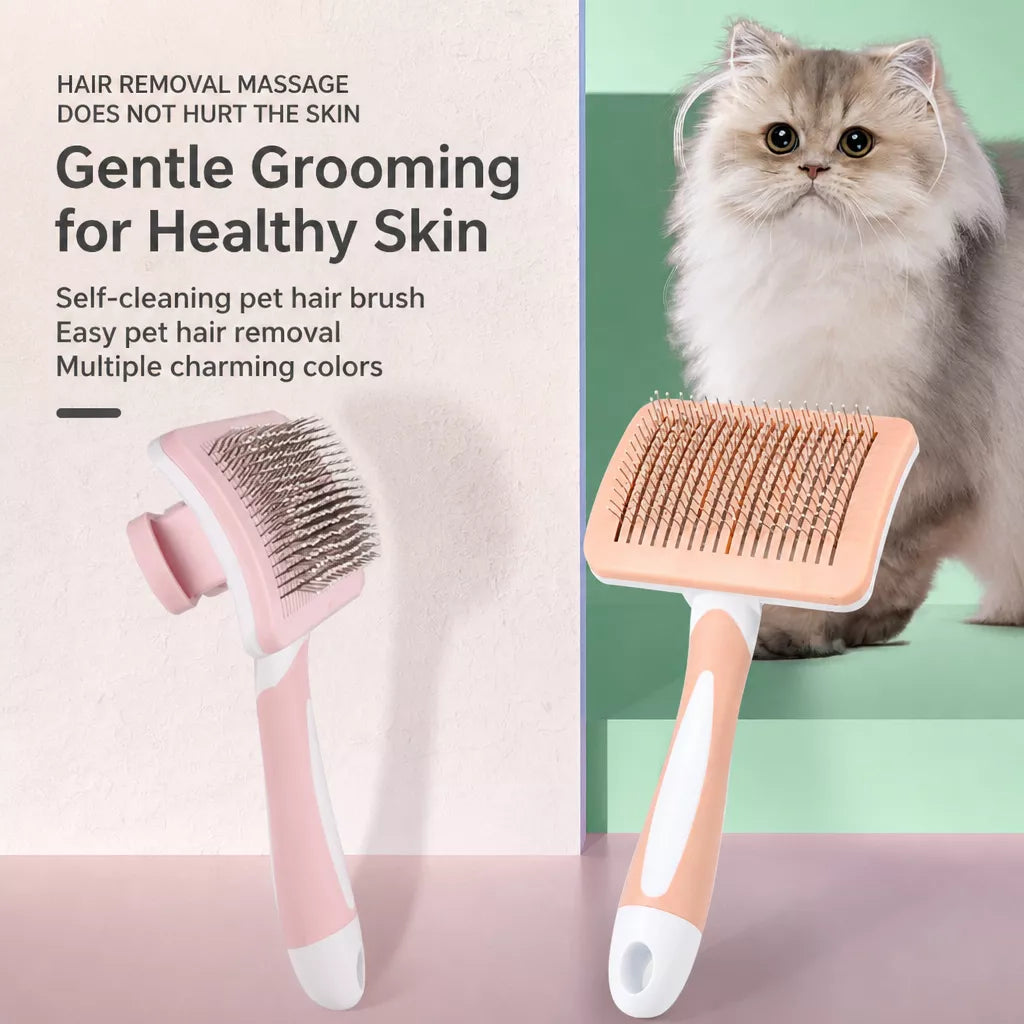 Self-Cleaning Deshedding Brush for Dogs & Cats