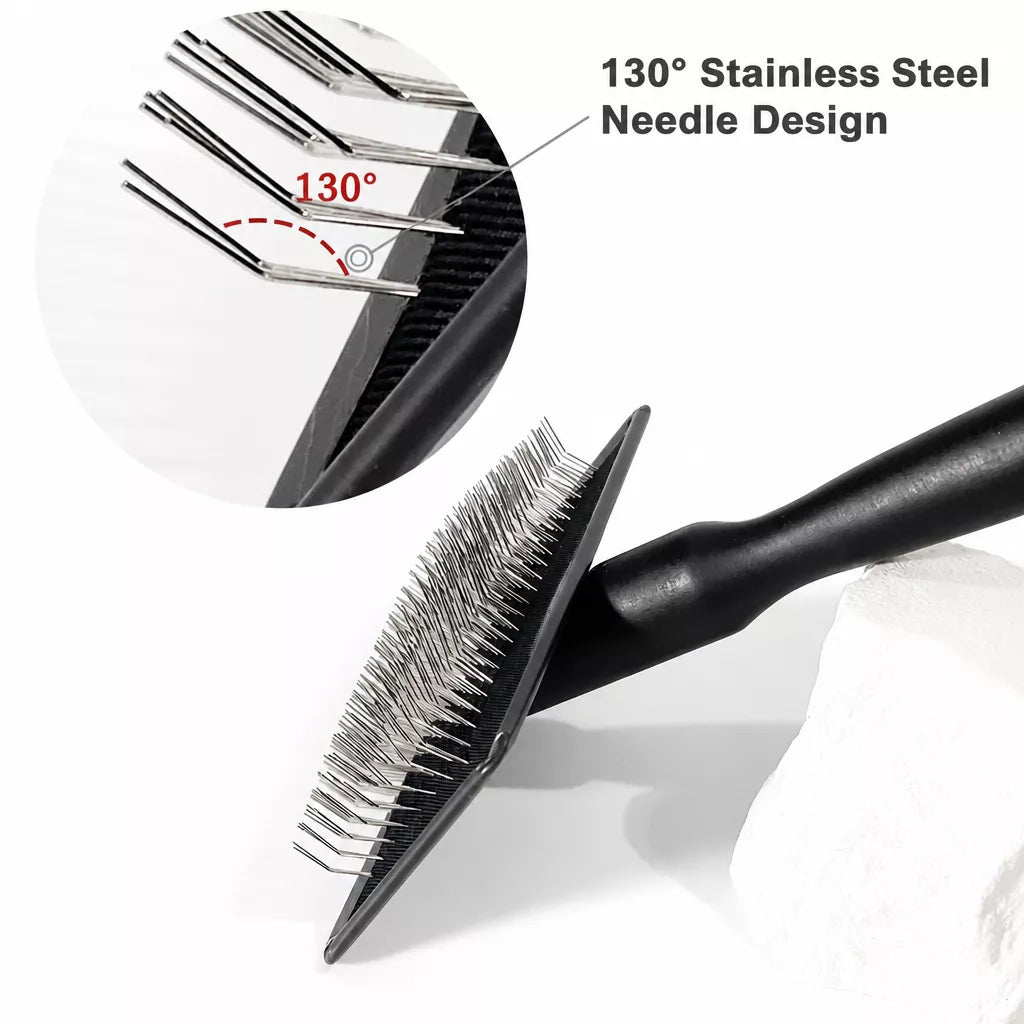 Pet Grooming Pin Brush for Long-Haired Cats and Dogs