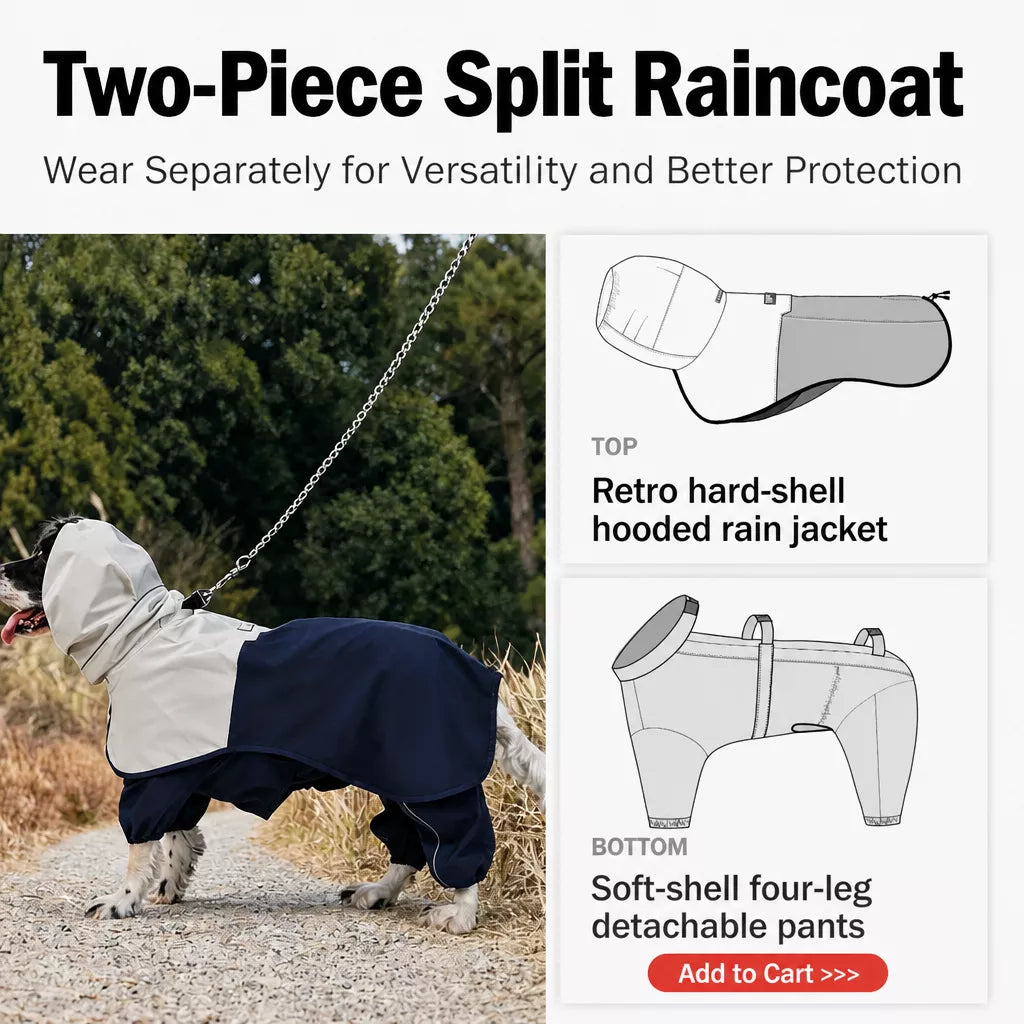 Two-Piece Dog Rain Suit