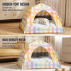 Semi-Enclosed Cat Tent Bed with Removable, Washable Design