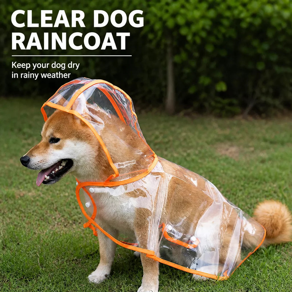 Transparent EVA Raincoat for Dogs