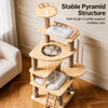Solid Wood Cat Tree with Cat House