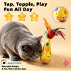 Beechwood Cat Wobble Toy with Feather and Twist Designs