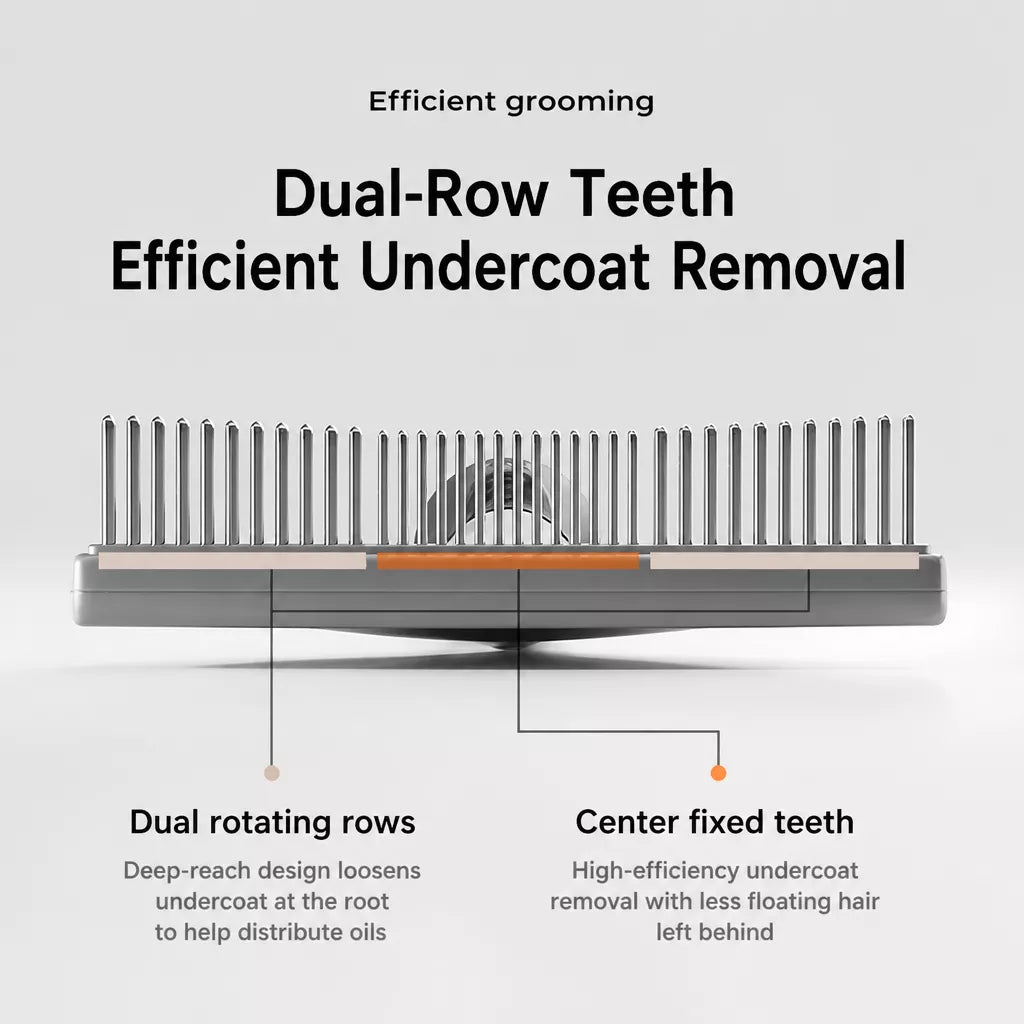 Detangling Rake Comb for Long-Haired Cats and Medium to Large Dogs