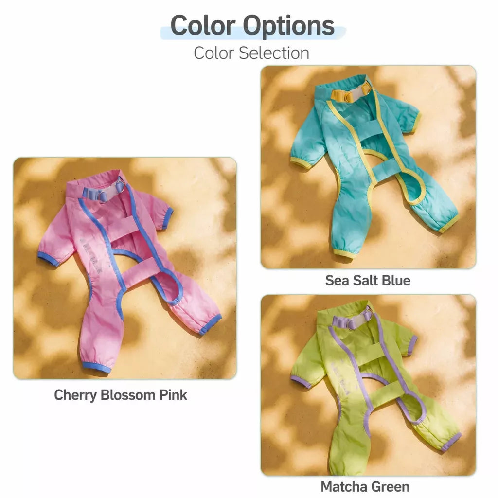 Synthetic Leather Four-Leg Dog Jumpsuit for Outdoor Walks