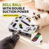 Plush Square Cat Toy with Three Bells