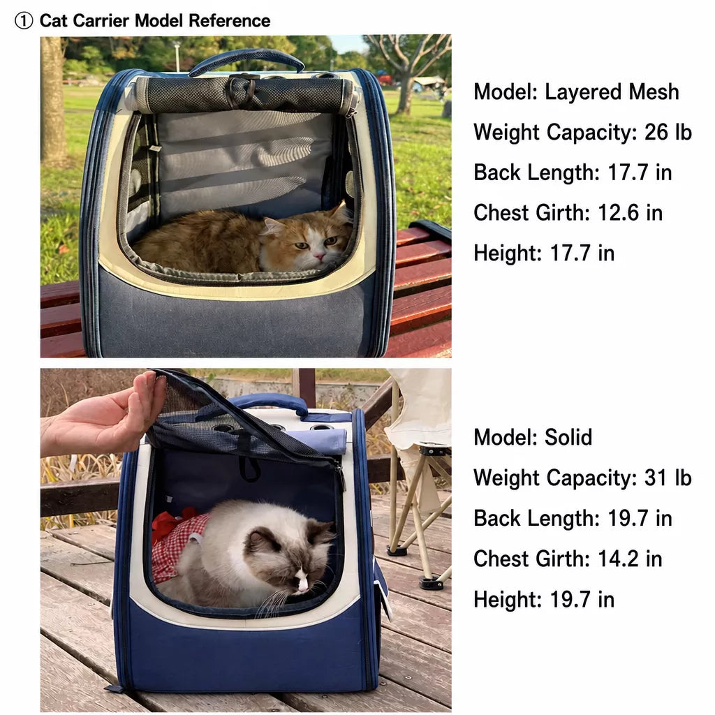 Large Pet Carrier Backpack for Cats and Dogs