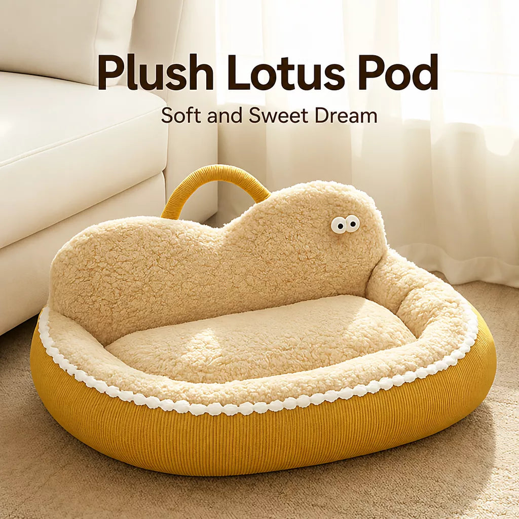 Semi-Enclosed Cat & Dog Bed with Removable, Washable Design