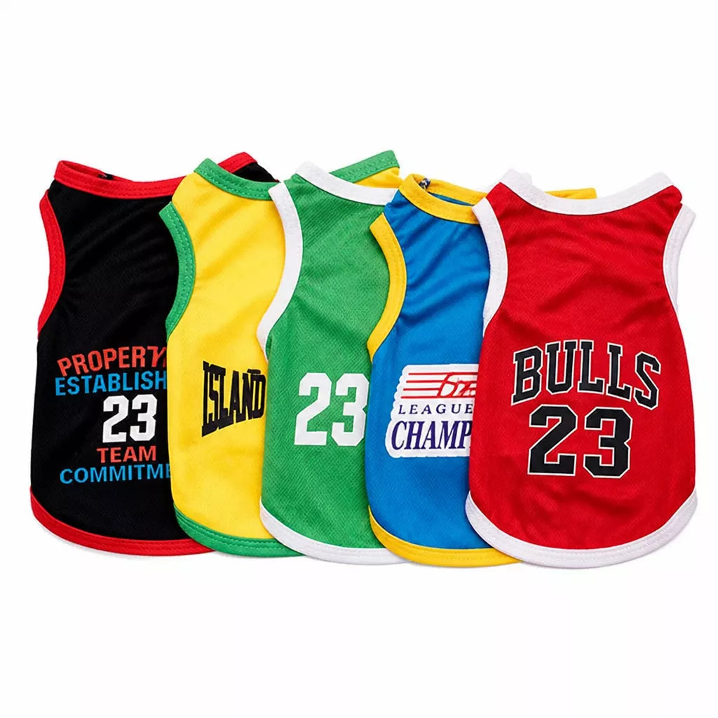 Pet Basketball Jersey for Dogs & Cats