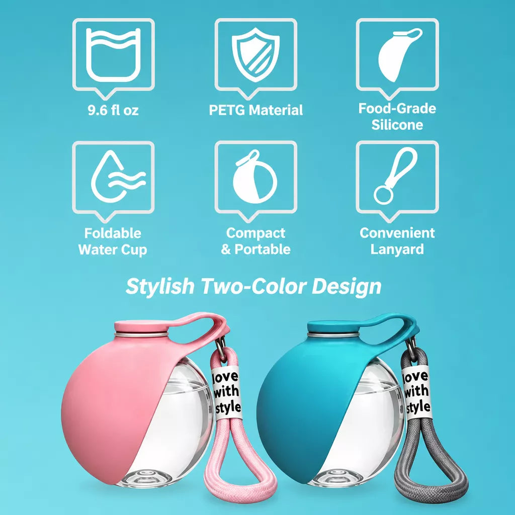 Portable Dog & Cat Water Bottle with Drinking Cup