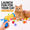 Cat Ball Launcher Toy with Colorful Balls