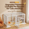 Indoor Pet Playpen with Door and Top