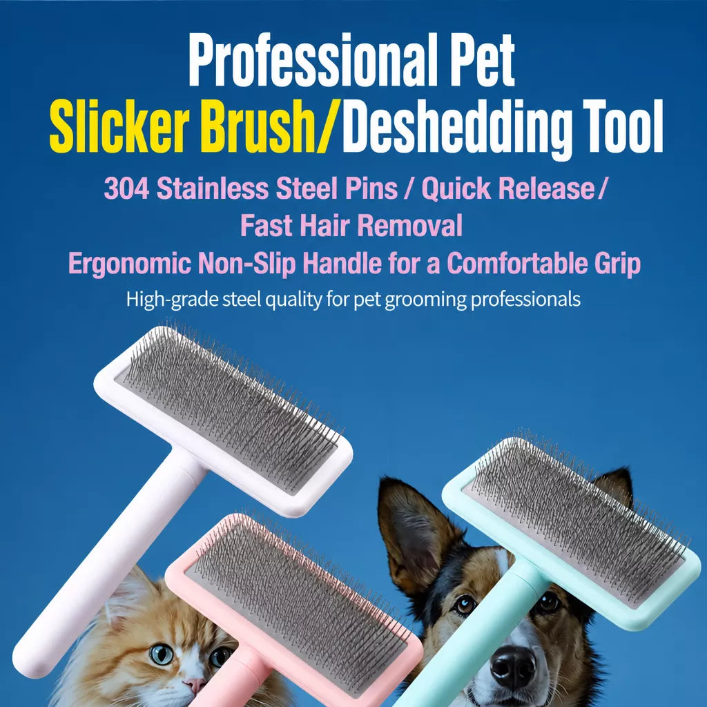 Long-Pin Pet Grooming Comb for Cats, Dogs & Rabbits