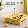 Interactive Cat Activity Box with Scratch Pad and Toy Balls