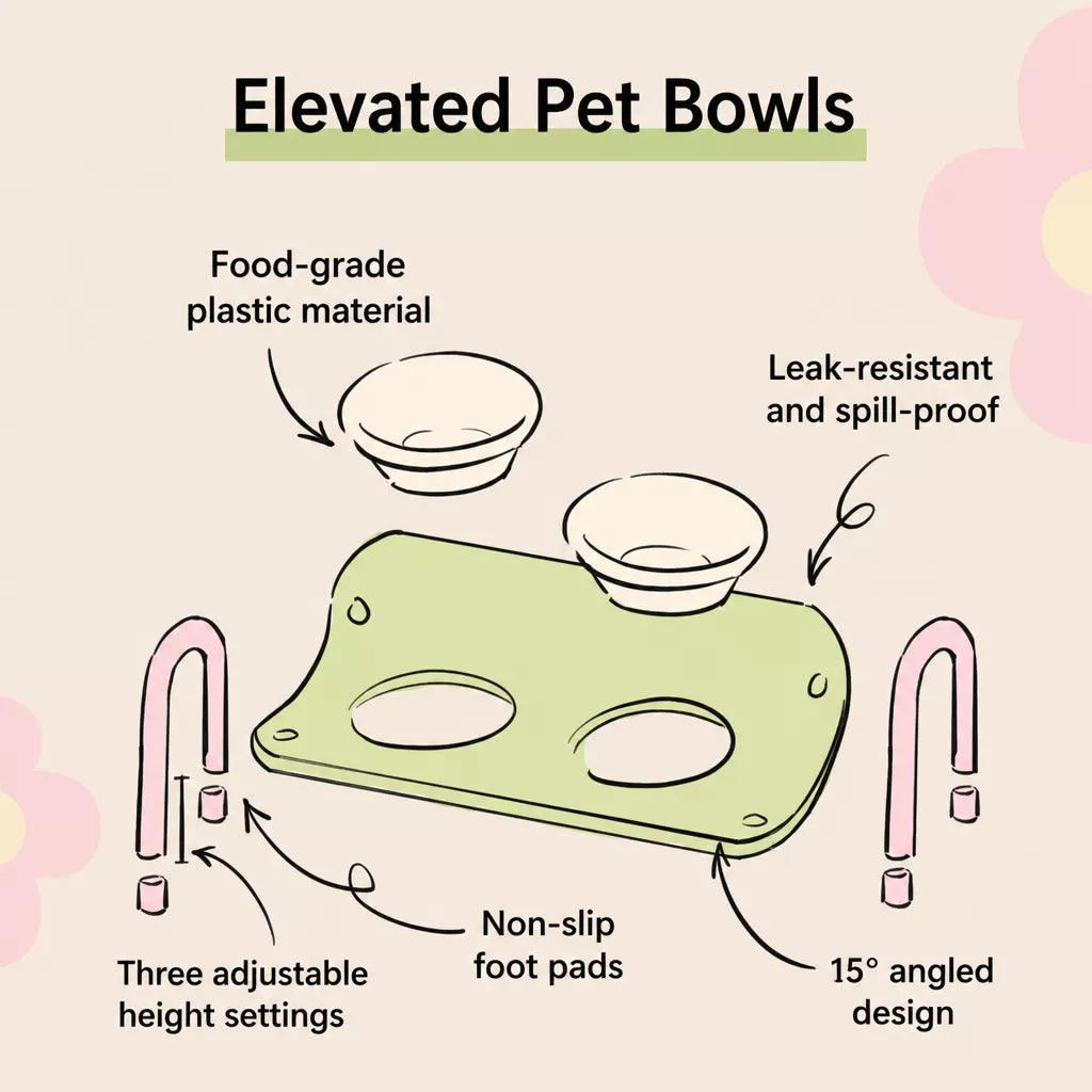 Pet Slow Feeder Bowl with Wide Opening