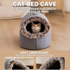 Enclosed Plush Pet Bed for Cats and Small Dogs
