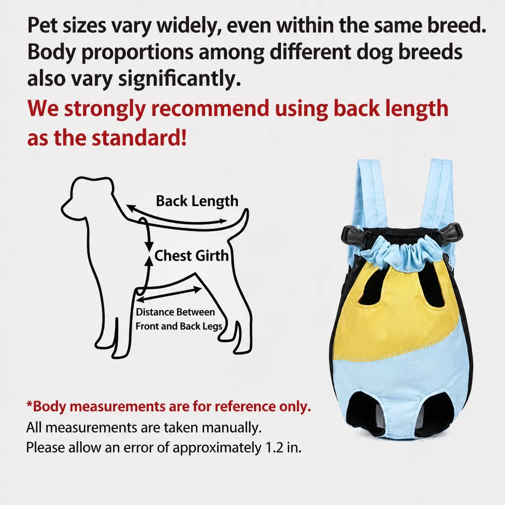 Front-Carry Pet Carrier Backpack for Small Dogs and Cats