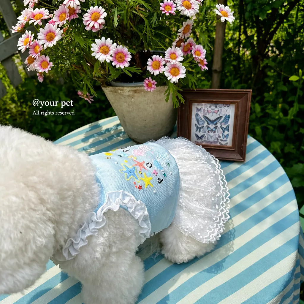 Ocean-Inspired Warm-Weather Tank Top for Cats and Dogs