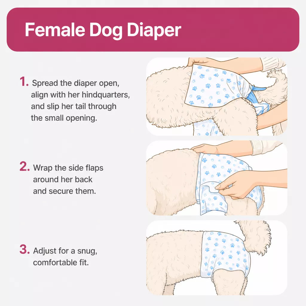 Dog Diaper Pants for Male and Female Dogs