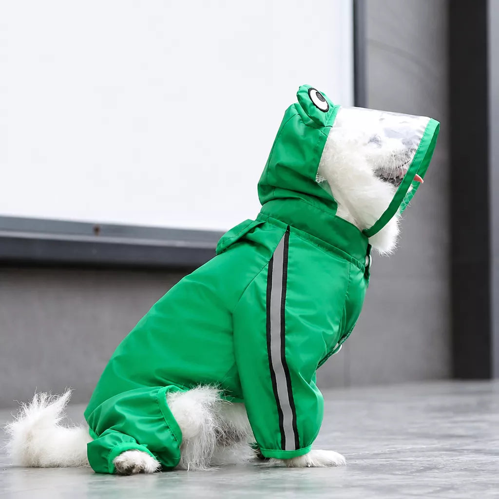 Full-Coverage Four-Leg Waterproof Raincoat for Dogs